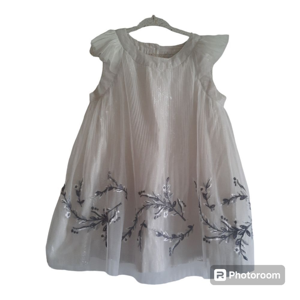 Heirlooms by Polly Flinders Embroidered Tulle Tunic Top